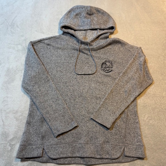 St. John's Bay Tops - St Johns Bay Active Womens Large Grey Disc Golf Ladies First Hoodie RN93677
